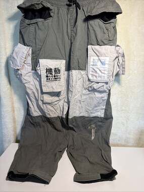 Niepce Inc STREET WEAR Men’s Streetwear Cargo Jogger Pants Black Size XL
